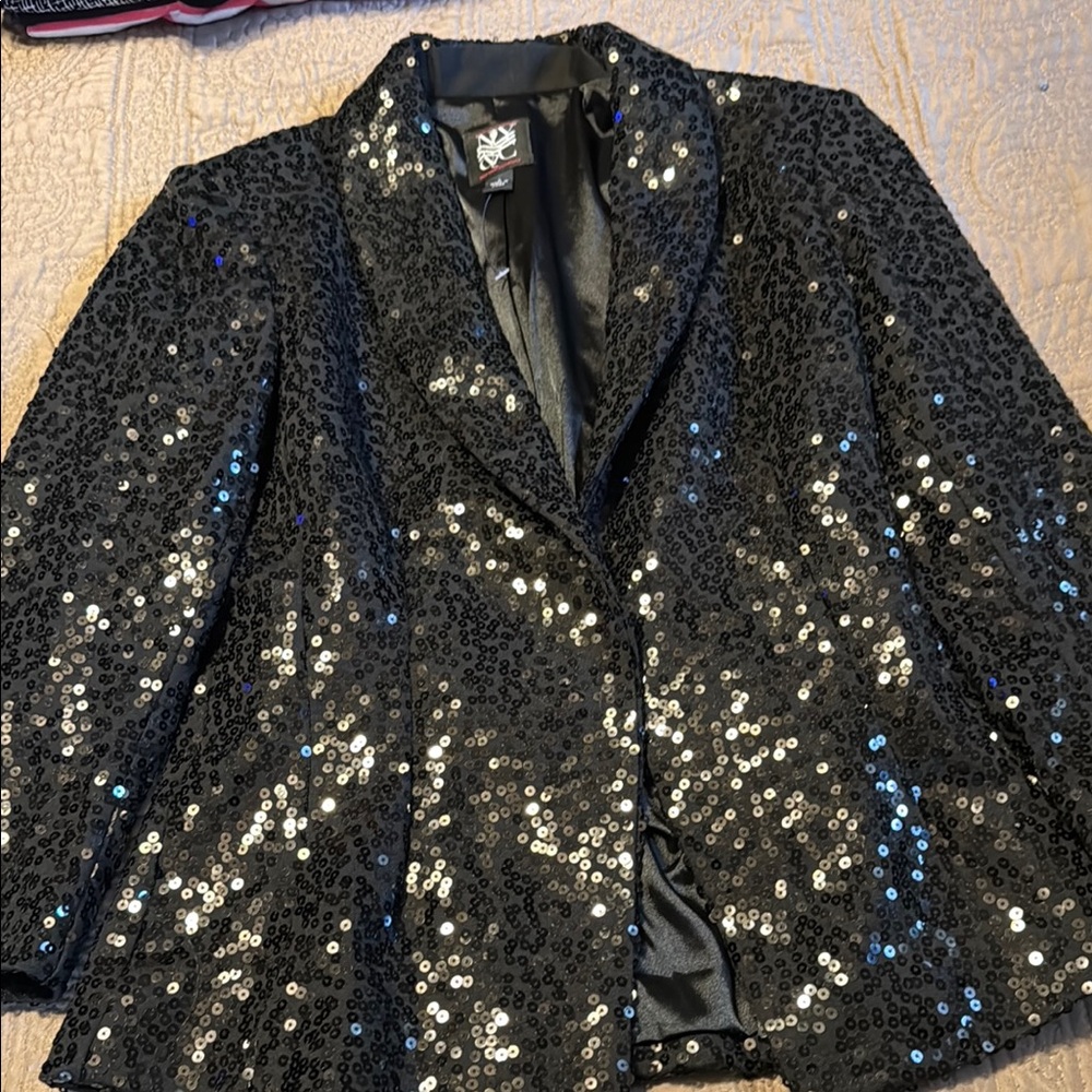 NY & Company Sequin Black Jacket